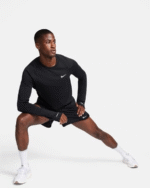 Nike Men's Therma Fit Element Long Sleeve Crew Top Black - Image 3
