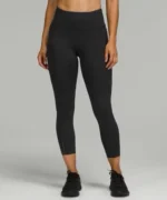 Lululemon Fast and Free HR Crop Tight 23’’ Reflective US 6 UK 10 Black LW6AUXS