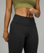 Lululemon Fast and Free HR Crop Tight 23’’ Reflective US 6 UK 10 Black LW6AUXS - Image 3