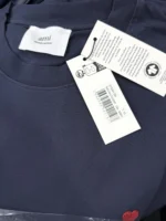 Ami Paris Men’s T-Shirt Size XL in Navy Blue - Image 11