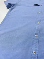 Tommy Hilfiger Men's Regular Fit Stretch Chambray Short Sleeve Shirt In Blue L/G - Image 9