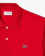 Lacoste Men’s Classic Fit L.12.12 Polo Shirt Red Size M - Image 2