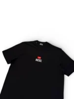 Diesel Mens Black T Shirt Small Logo Crew Neck Short Sleeve Tee Size L - Image 2