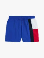 Tommy Hilfiger Men's Slim Fit Mid Length Swim Shorts In Wedge Blue S