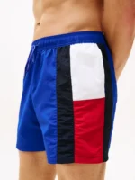 Tommy Hilfiger Men's Slim Fit Mid Length Swim Shorts In Wedge Blue S - Image 3