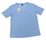 Patagonia Women's V-Neck Mainstay Short Sleeve Top In Light Plume Grey - Image 3