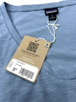 Patagonia Women's V-Neck Mainstay Short Sleeve Top In Light Plume Grey - Image 5
