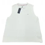 Tommy Hilfiger Women's Textured Tank Sweater In White Size EU XXL