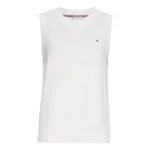 Tommy Hilfiger Women's Textured Tank Sweater In White Size EU XXL - Image 9
