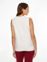 Tommy Hilfiger Women's Textured Tank Sweater In White Size EU XXL - Image 12