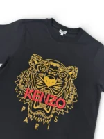Kenzo Men's Tiger Print T-Shirt In Black/Gold Red Size S - Image 2
