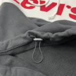 Levi’s Women's Colorblock Cinched Cropped Hoodie | Mineral Black Size M - Image 10