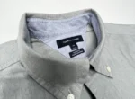 Tommy Hilfiger Men’s Classic Fit Chambray Shirt With Pocket In Grey Size L - Image 7