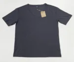 Patagonia Women's V-Neck Mainstay Short Sleeve Top In Ink Black