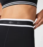 Lacoste Women s SPORT Printed Waist Leggings In Black - Image 6