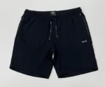 Hugo Boss Men's Stretch-Cotton Shorts With Contrast Logo and Drawcord In Black - Image 9