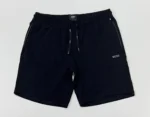 Hugo Boss Men's Stretch-Cotton Shorts With Contrast Logo and Drawcord In Black - Image 10