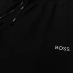 Hugo Boss Men's Stretch-Cotton Shorts With Contrast Logo and Drawcord In Black - Image 13