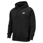 Nike Club Fleece Pullover Hoodie In Black Size M