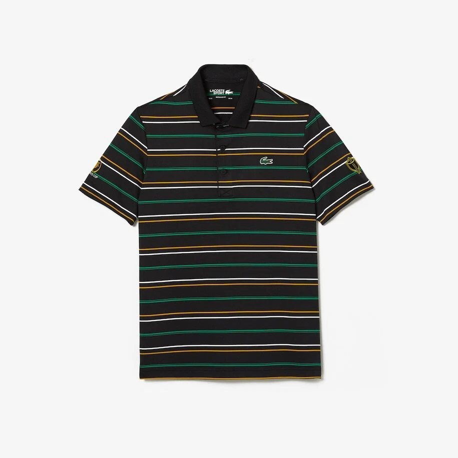 s-l1600 - 2026-07-13T164828.105 Lacoste Men's Presidents Cup SPORT Striped Ultra-Dry Jersey Polo Black/Multi - Image 1