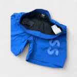 BOSS Men's Swim Shorts With Large Contrast Logo In Blue - Image 2