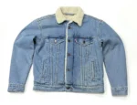 Levis Women's Original Sherpa Trucker Denim Jacket In Blue Size XS/TP - Image 2