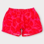 BOSS Men's Swim Shorts With Seasonal Pattern In Red