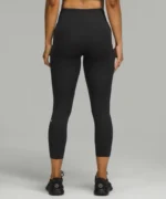 Lululemon Fast and Free HR Crop Tight 23’’ Reflective US 6 UK 10 Black LW6AUXS - Image 4